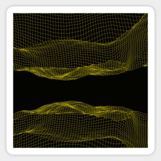 yellow wire grid Sticker